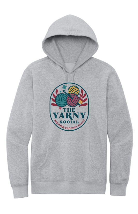 Yarny Social - Fleece Hoodie - Light Heather Grey