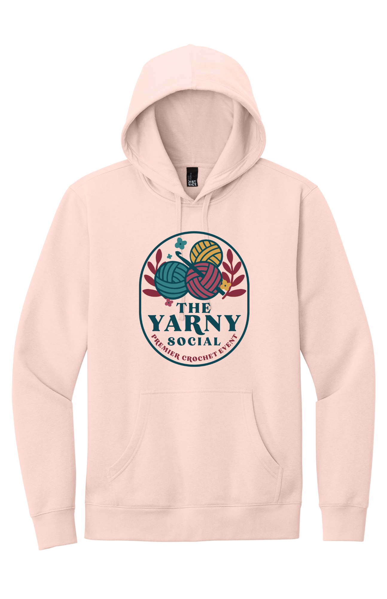 Yarny Social - Fleece Hoodie - Rosewater Pink