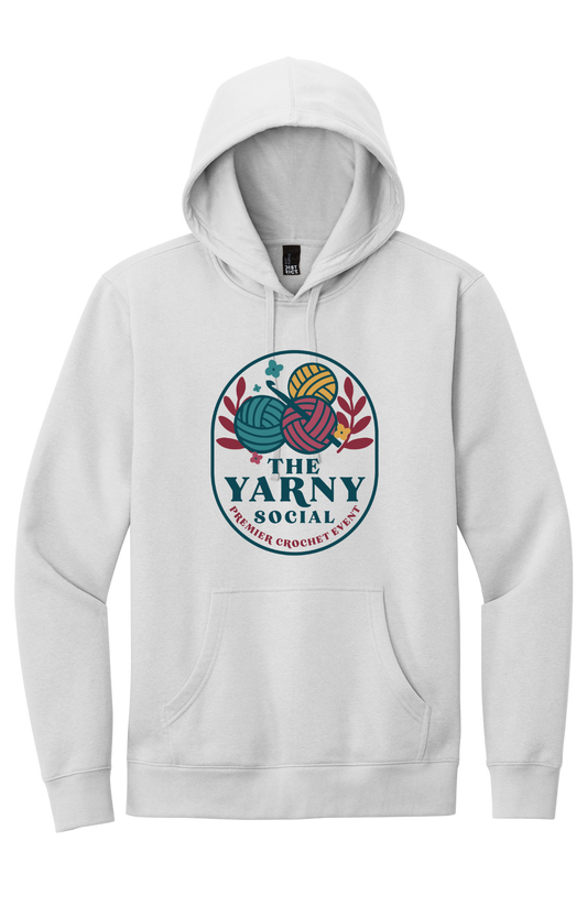 Yarny Social - Fleece Hoodie - White Smoke