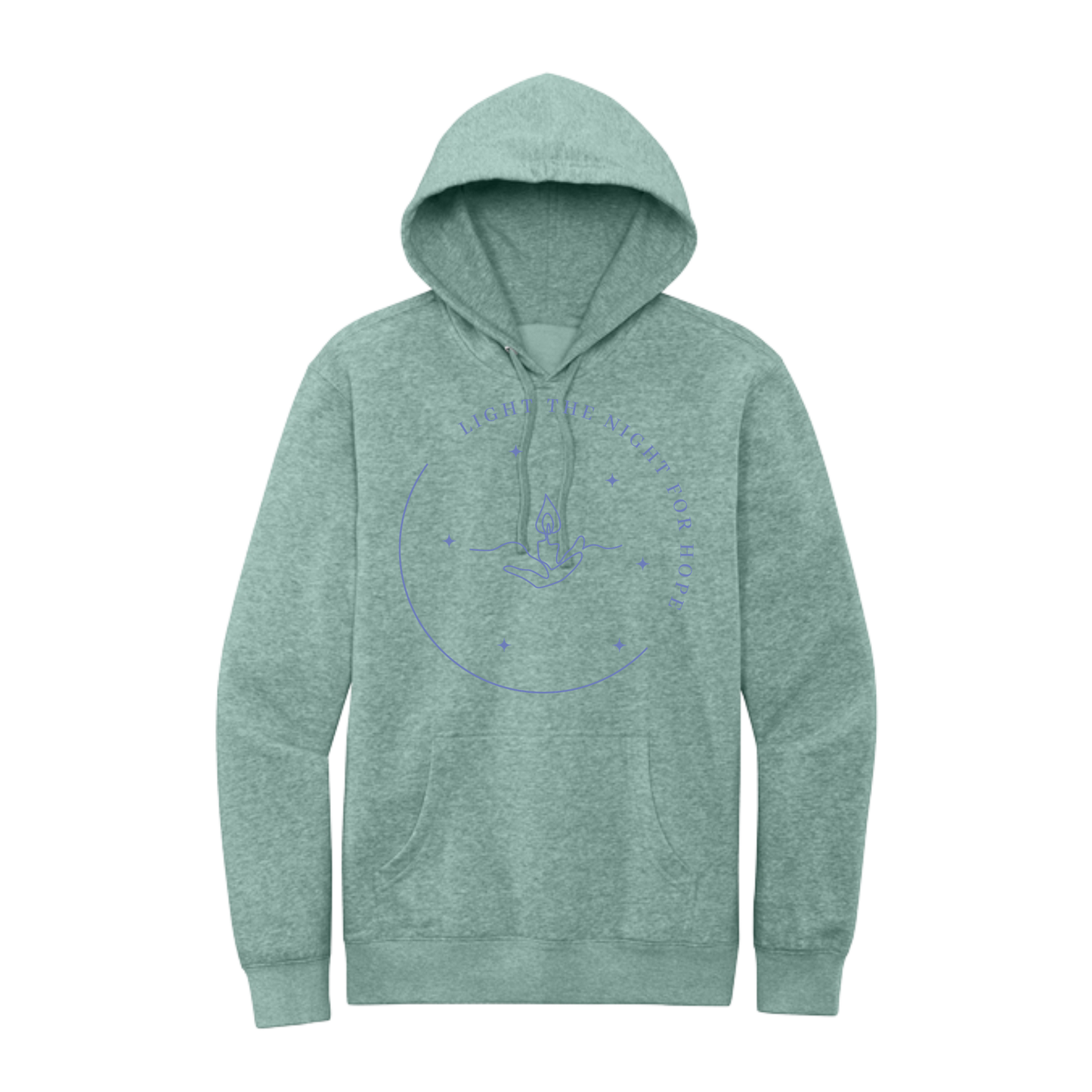 Light the Night for Hope - Hoodie - Heathered Dusty Sage