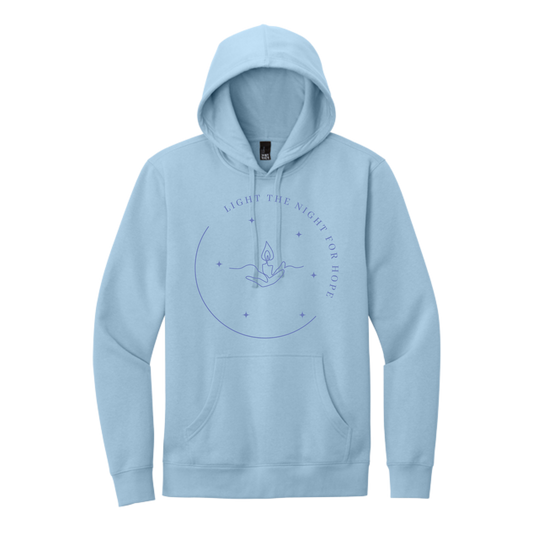 Light the Night for Hope - Hoodie - Ice Blue