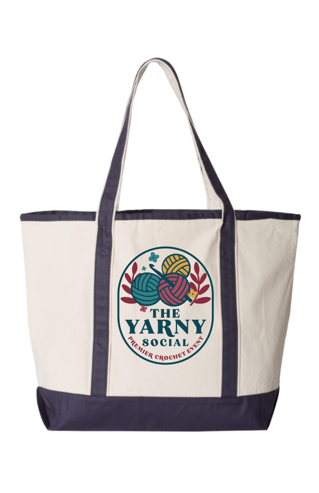 Yarny Social - Large Canvas Deluxe Tote