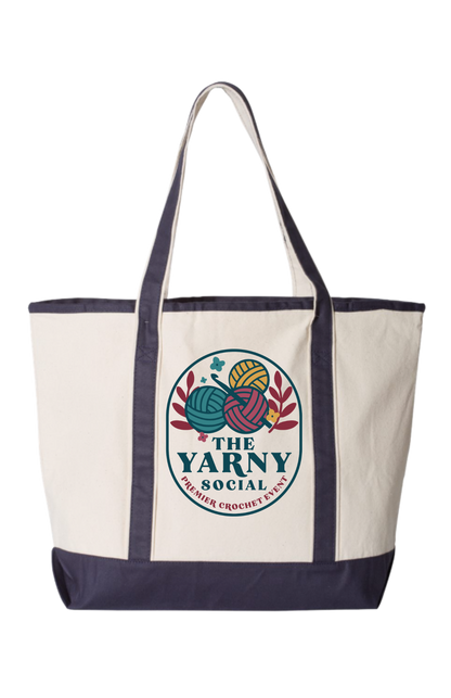 Yarny Social - Large Canvas Deluxe Tote