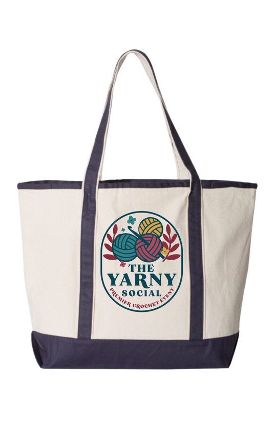 Yarny Social - Large Canvas Deluxe Tote