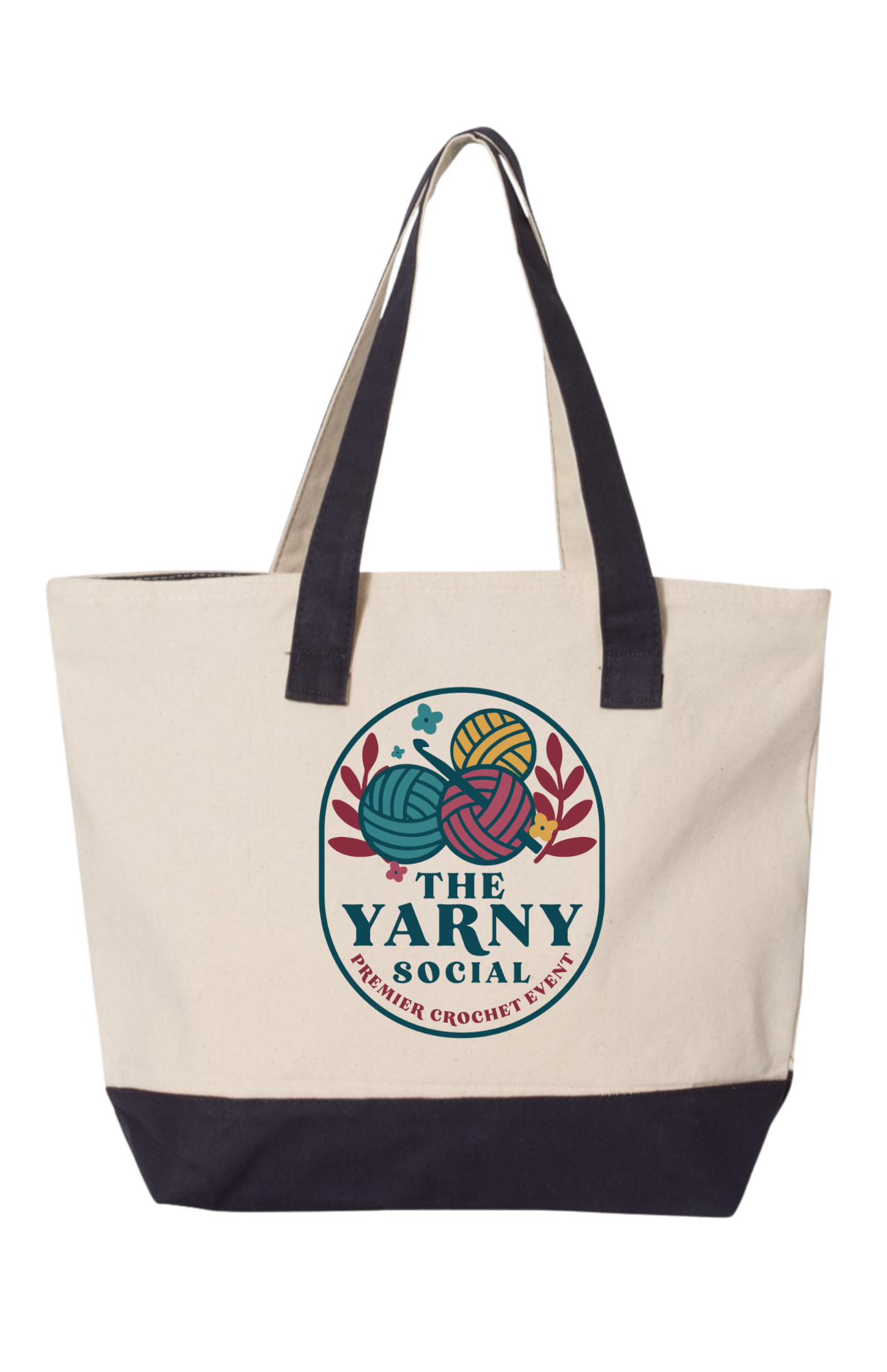 Yarny Social - Large Canvas Deluxe Tote