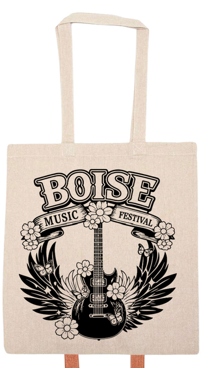 BMF 2026 - Liberty Lightweight Recycled Canvas Tote - GUITAR w/ WINGS