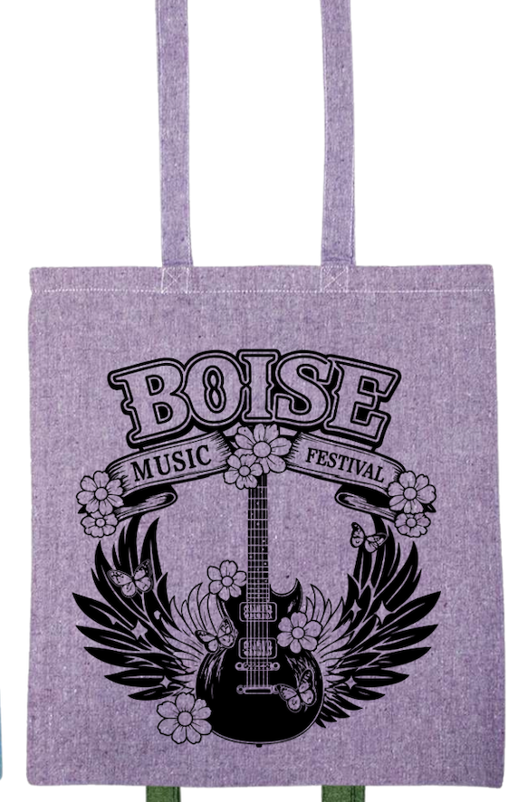 BMF 2026 - Liberty Lightweight Recycled Canvas Tote - GUITAR w/ WINGS