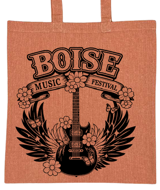 BMF 2026 - Liberty Lightweight Recycled Canvas Tote - GUITAR w/ WINGS