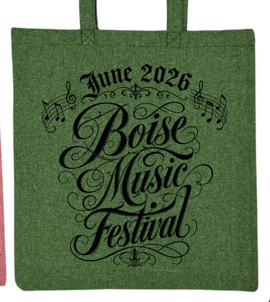 BMF 2026 - Liberty Lightweight Recycled Canvas Tote - MUSIC NOTES