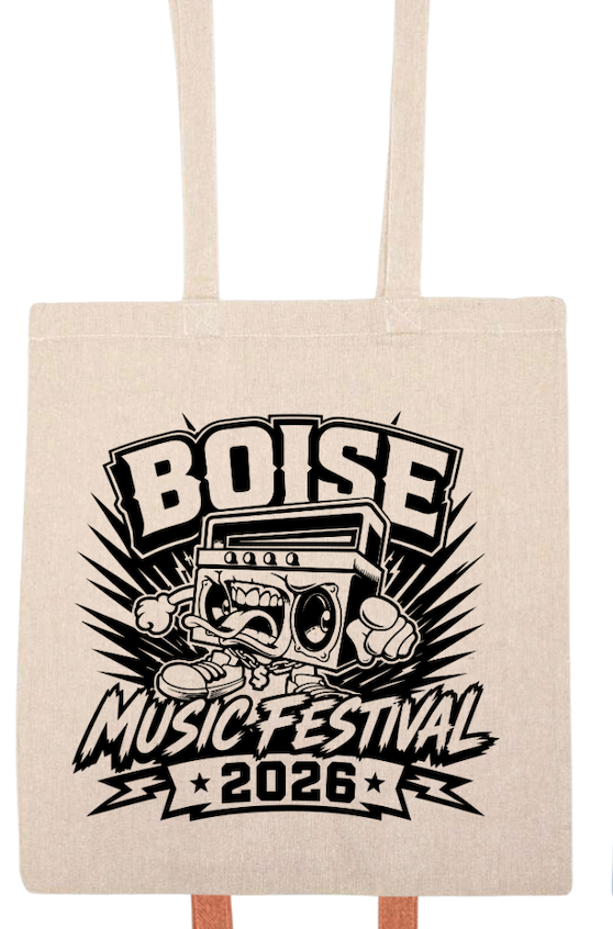 BMF 2026 - Liberty Lightweight Recycled Canvas Tote - BOOMBOX w/ TONGUE OUT
