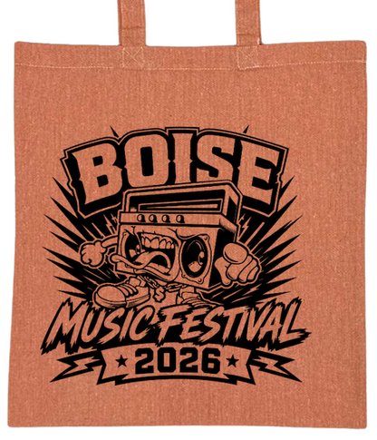 BMF 2026 - Liberty Lightweight Recycled Canvas Tote - BOOMBOX w/ TONGUE OUT