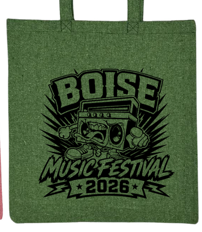 BMF 2026 - Liberty Lightweight Recycled Canvas Tote - BOOMBOX w/ TONGUE OUT