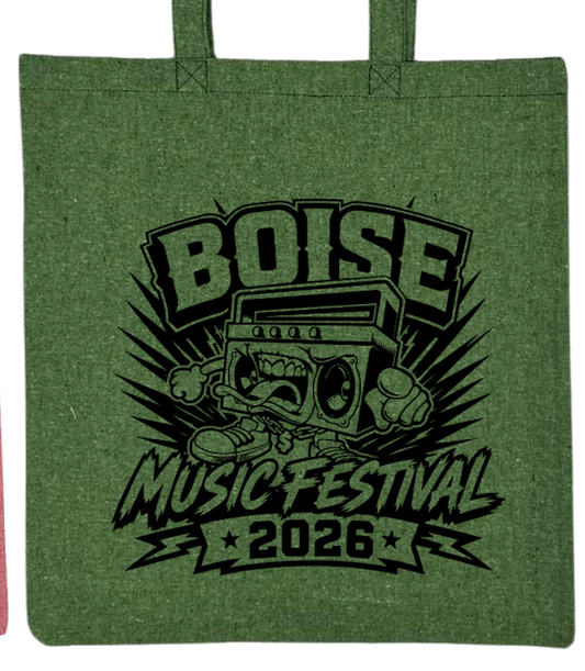 BMF 2026 - Liberty Lightweight Recycled Canvas Tote - BOOMBOX w/ TONGUE OUT