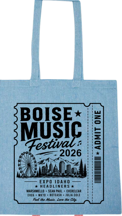 BMF 2026 - Liberty Lightweight Recycled Canvas Tote - TICKET LOGO