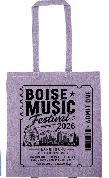 BMF 2026 - Liberty Lightweight Recycled Canvas Tote - TICKET LOGO