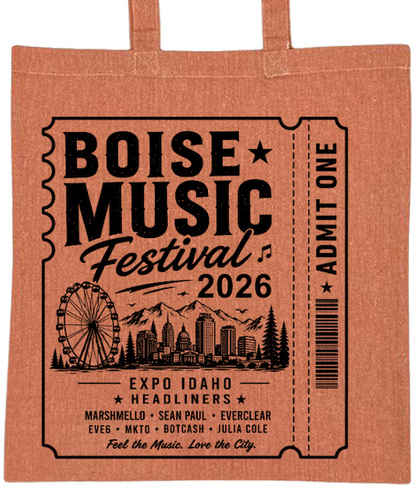 BMF 2026 - Liberty Lightweight Recycled Canvas Tote - TICKET LOGO