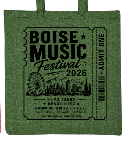 BMF 2026 - Liberty Lightweight Recycled Canvas Tote - TICKET LOGO